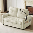Modern Loveseat Pull Out Sofa Bed With Adjustable Backrest, Two Cup Holders, A Phone Holder, Three Charging Ports And Side Storage Pockets For Living Room by HouseOfZazla
