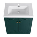 Contemporary Freestanding Bathroom Vanity With Resin Sink & Soft-Close Cabinet Doors by HouseOfZazla