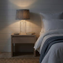 Luxora Decorative Glass Table Lamp with Gold Finish and Grey Shade