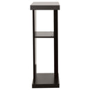 2 Shelf Console Table With V Shape Design - Brown