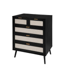 5 Drawer Cabinet, Accent Storage Cabinet, Suitable for Living Room, Bedroom, Dining Room, Study