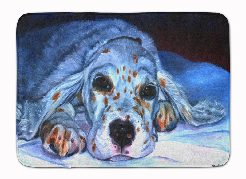 English Setter Pup Machine Washable Memory Foam Mat 7330RUG