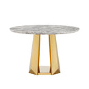 47" Round Marble Dining Table