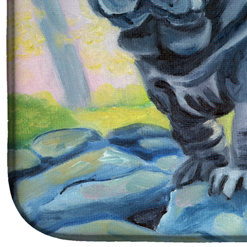 Blue Shar Pei Dish Drying Mat – Absorbent, Artistic Kitchen Essentials 7333DDM