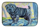 Blue Shar Pei Dish Drying Mat – Absorbent, Artistic Kitchen Essentials 7333DDM
