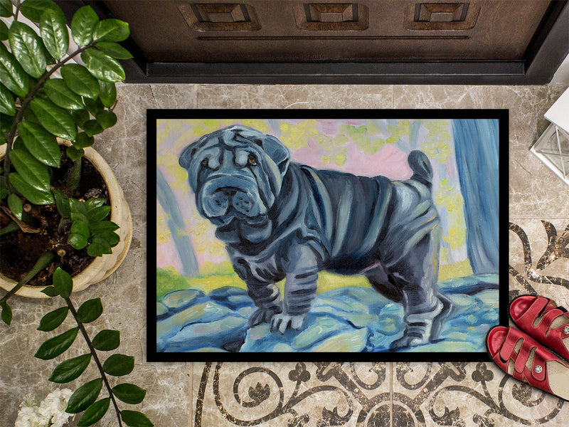 Blue Shar Pei Doormat - 18x27 Decorative Floor Mat – Indoor/Outdoor Rug with Artistic Flair 7333MAT