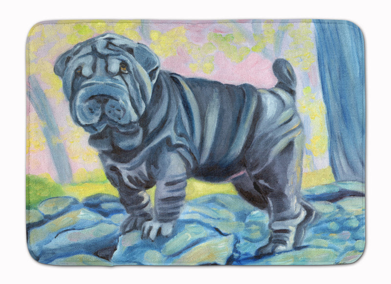 Blue Shar Pei Machine Washable Memory Foam Mat 7333RUG