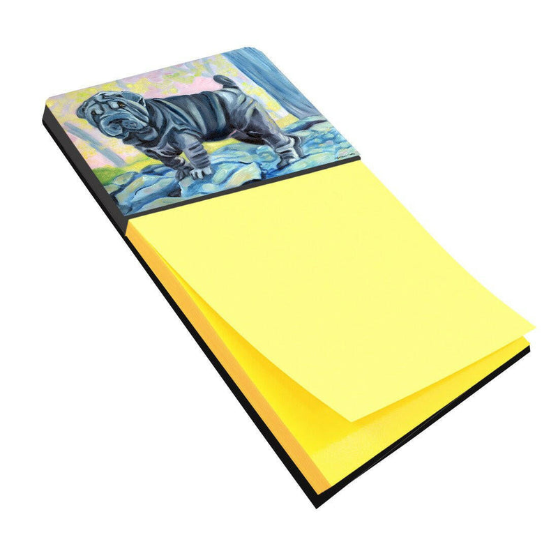 Blue Shar Pei Sticky Note Holder 7333SN- Refiilable Desk Accessory Note Pad