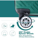 2Piece Luggage Sets ABS Lightweight Suitcase, Spinner Wheels, (20/14) DARK GREEN