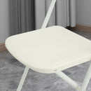 Folding Chairs, Stackable & Waterproof (Set of 4) - White by HouseOfZazla