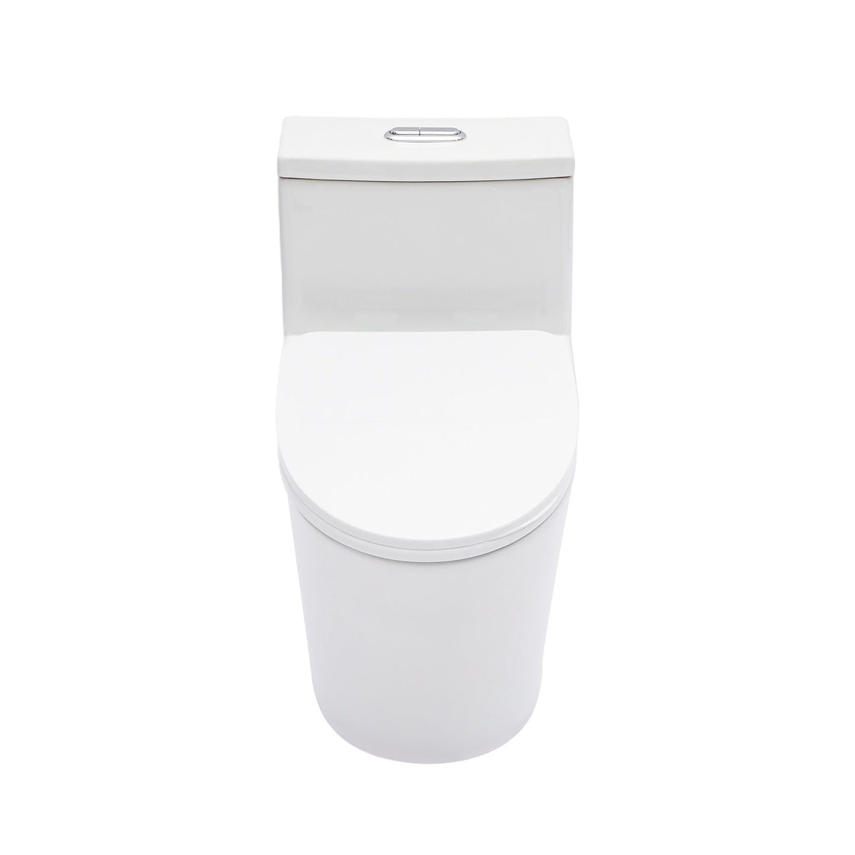 1 Piece Toilet For Bathroom, Dual Flush 1.24 / 1.43 Gpf, Soft Closing Seat - White