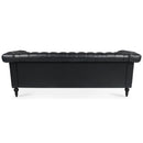 83.66 Inch Width Traditional Square Arm removable cushion 3 seater Sofa