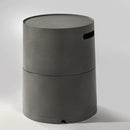 Propane Tank Cover Round Tank Holder Hide Away Side Table - Gray by HouseOfZazla