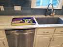 Snoozer Airedale Terrier Dish Drying Mat Absorbent Dish Drying Mat Pad for Kitchen Counter Dish Drainer Mat for Countertop, 14 x 21", Multicolor