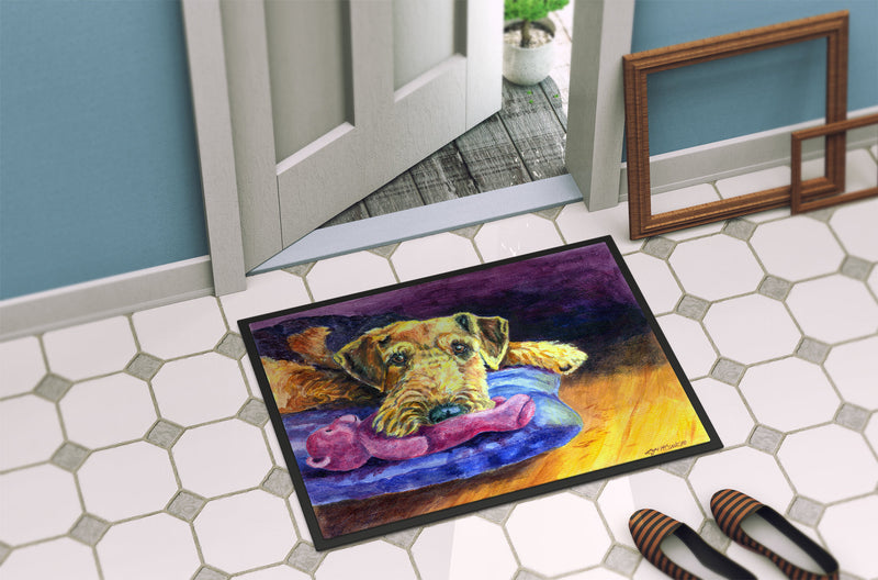 Airedale Terrier Teddy Bear Doormat - 18x27 Decorative Floor Mat – Indoor/Outdoor Rug with Artistic Flair 7345MAT