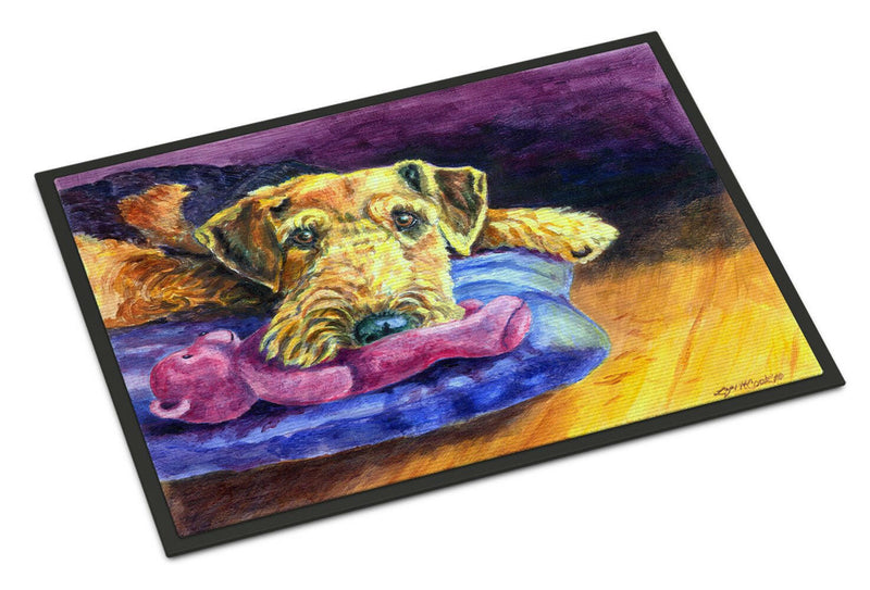 Airedale Terrier Teddy Bear Indoor or Outdoor Mat 18x27 7345MAT