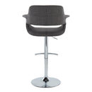 Vintage Flair - Mid Century Modern Adjustable Barstool With Swivel With Rounded T Footrest (Set of 2)