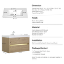 36" Wall-Mounted Bathroom Vanity with Sink by HouseOfZazla