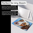 Snow Baby Brittany Spaniel Memory Foam Kitchen Mat Machine Washable Anti-Fatigue Cushion Comfort Bath or Kitchen Rug