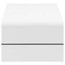 Airell Rectangular Coffee Table with Shelf White High Gloss