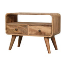 Mini Curved Media Unit - Oak by HouseOfZazla