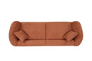 87' Curved Contemporary Sofa in Orange: Plush Seating, Streamlined Design, and Durable Frame – Ideal for Stylish Living Spaces