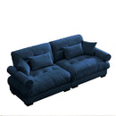 Modern Sofa With Bolstered Armrests And Pillows by HouseOfZazla