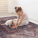 Maval Burgundy Washable Area Rug 3' x 5'