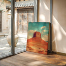 Monument Blaze: Butte Under Western Sky