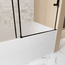 Frameless Single Sliding Shower Door, Square Tube Track by HouseOfZazla