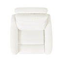 Bloomy - High Back Power Recliner Motion Chair - Chiffon White