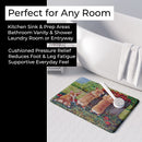Apple Helper Corgis Memory Foam Kitchen Mat Machine Washable Anti-Fatigue Cushion Comfort Bath or Kitchen Rug