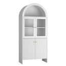 Modern Tech Inspired Dome Cabinet With LED Lighting by Unique Piece Furniture