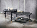 Silas Engineered Stone Top Nesting Table - Black by HouseOfZazla