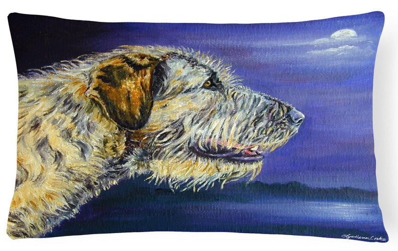 Irish Wolfhound Looking Fabric Decorative Pillow 7352PW1216