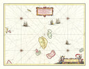Vintage Map of Western Isles of Scotland 1665
