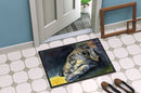 Irish Wolfhound Sleeper Doormat Indoor Outdoor 24H X 36W Front Door Mat Rugs for Entryway, Non Slip Washable Low Pile,