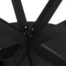 31.5" Modern Round Dining Table with Crossed Legs, Black Occasional Table, Two Piece Detachable Table Top, Matte Finish Iron Legs