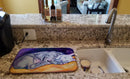 Weimaraner Snuggle Bunny Dish Drying Mat Absorbent Dish Drying Mat Pad for Kitchen Counter Dish Drainer Mat for Countertop, 14 x 21", Multicolor