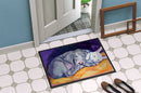Weimaraner Snuggle Bunny Doormat Indoor Outdoor 18H X 27W Front Door Mat Rugs for Entryway, Non Slip Washable