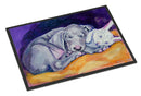 Weimaraner Snuggle Bunny Doormat Indoor Outdoor 18H X 27W Front Door Mat Rugs for Entryway, Non Slip Washable