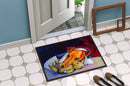 Fox Terrier and Teddy Bear Doormat Indoor Outdoor 24H X 36W Front Door Mat Rugs for Entryway, Non Slip Washable Low Pile,