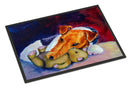 Fox Terrier and Teddy Bear Doormat Indoor Outdoor 24H X 36W Front Door Mat Rugs for Entryway, Non Slip Washable Low Pile,