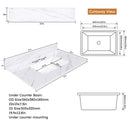 Bianco Carrara Venato Elegant Marble Vanity Top, Bathroom Vanity With Undermount Sink, Sintered Stone by HouseOfZazla