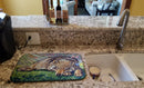 Wolf and Hummingbird Dish Drying Mat Absorbent Dish Drying Mat Pad for Kitchen Counter Dish Drainer Mat for Countertop, 14 x 21", Multicolor