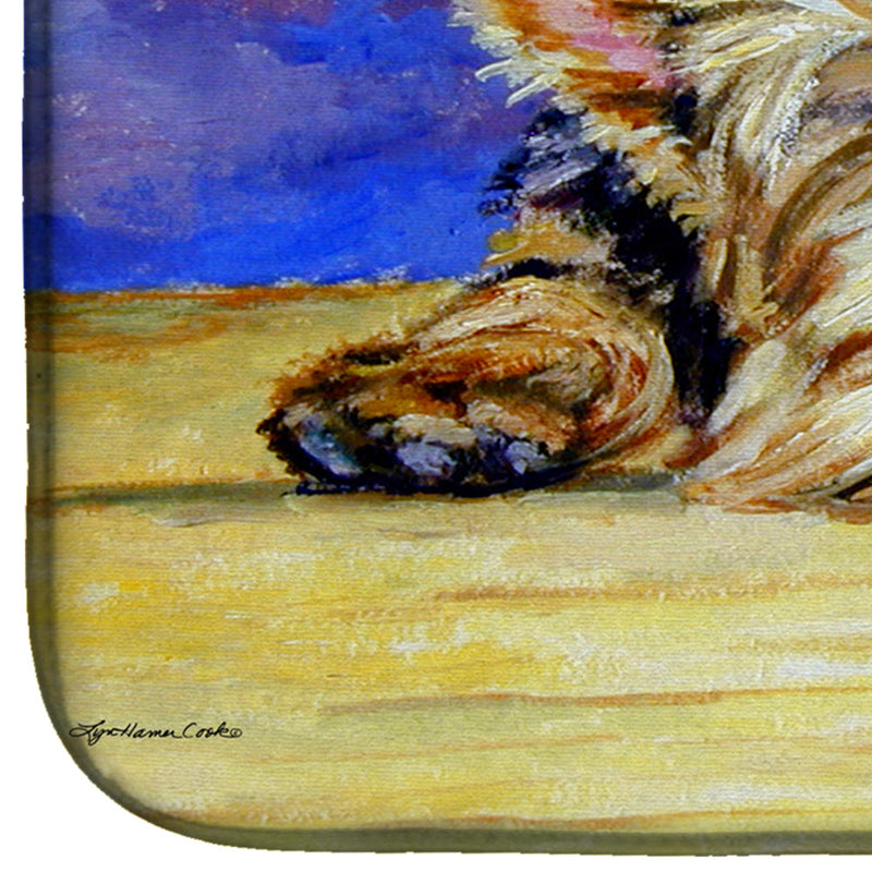 Yorkie Taking a Nap Dish Drying Mat 7357DDM