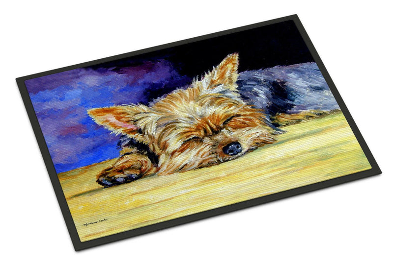 Yorkie Taking a Nap Indoor or Outdoor Mat 24x36 7357JMAT