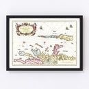 Vintage Map of Hebrides Islands 1665