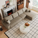 134" Cloud Sectional Couch with L-Shaped Chaise by HouseOfZazla