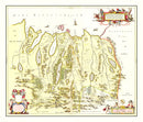 Vintage Map of Strathnaver, Scotland 1665